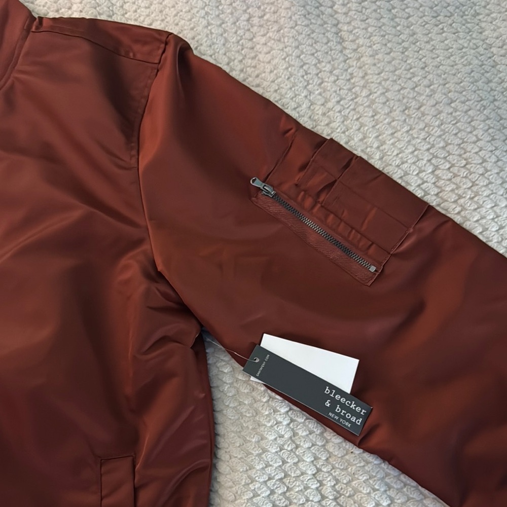Burnt Orange Bomber Jacket - image 2